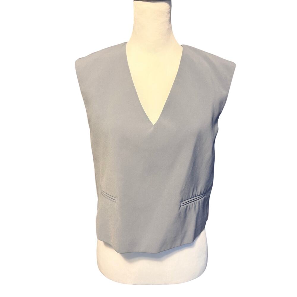 ASTR The Label Gray Vest Sleeveless Top Small